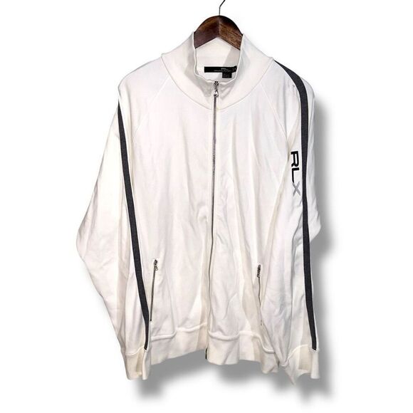 White Ralph Lauren RLX Full Zip Performance Track Jacket XXL - Picture 1 of 11